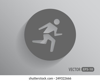 Flat icon of running man