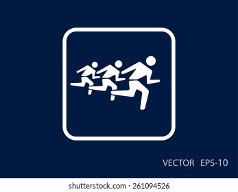 Flaches Symbol für Laufmittel