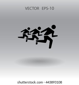 Flaches Symbol für Laufmittel