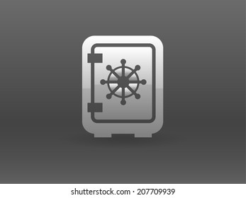 Flat icon of safe