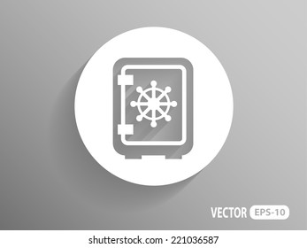 Flat icon of safe