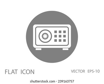 Flat icon of safe