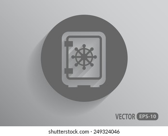 Flat icon of safe