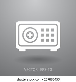 Flat icon of safe