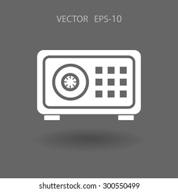 Flat icon of safe