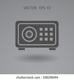 Flat icon of safe
