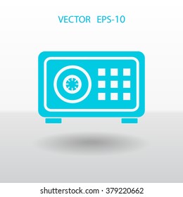 Flat icon of safe