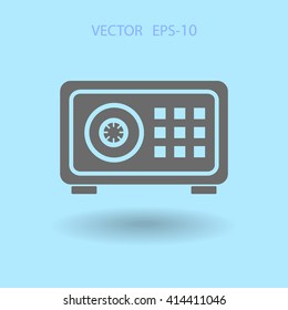 Flat icon of safe