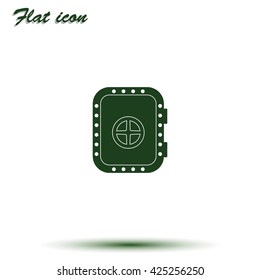 Flat icon of safe.