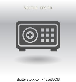 Flat icon of safe