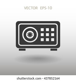 Flat icon of safe