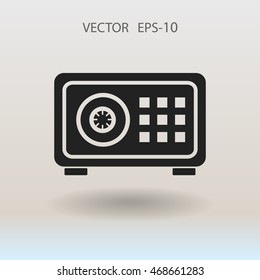 Flat icon of safe