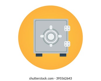 Flat Icon - Safe Illustration