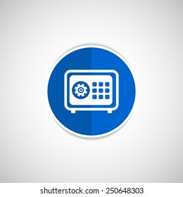 Flat icon of safe lock finance bank security protection safety