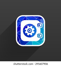 Flat icon of safe lock finance bank security protection safety