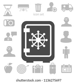 Flat icon of safe. vector illustration