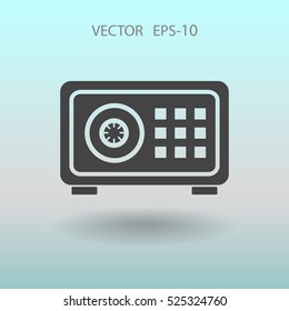 Flat icon of safe. vector illustration