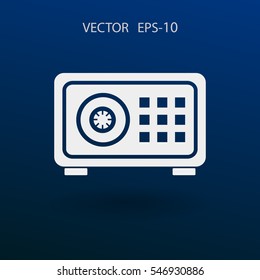 Flat icon of safe. vector illustration
