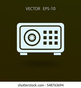 Icono plano de seguro. ilustración vectorial