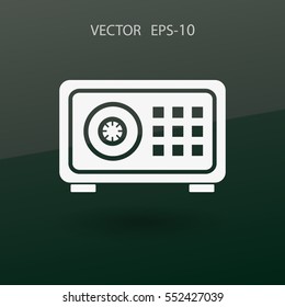 Icono plano de seguro. ilustración vectorial