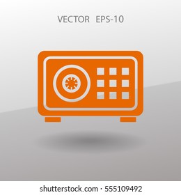 Flat Icon of safe. Vektorgrafik