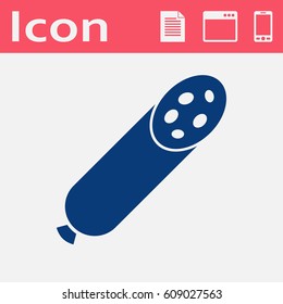 flat icon of salami