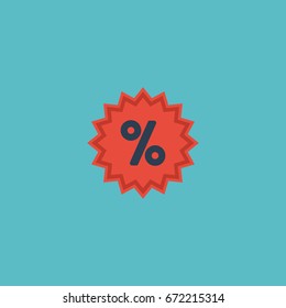Flat Icon Sale Element. Vector Illustration Of Flat Icon Percentage Isolated On Clean Background. Can Be Used As Sale, Percentage And Action Symbols.