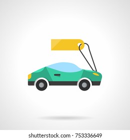 Flat icon, sale of new car