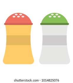 
Flat icon of salt and pepper containers
