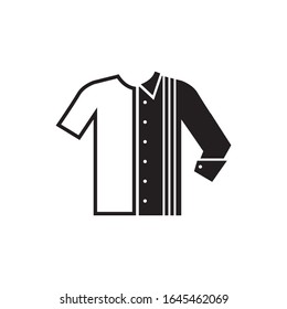 flat icon school outfit uniform logo vector design graphics