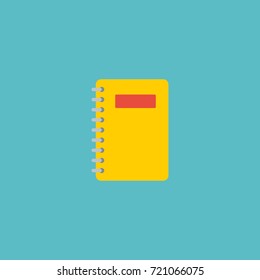 Flat Icon Scrapbooking Element. Vector Illustration Of Flat Icon Copybook Isolated On Clean Background. Can Be Used As Scrapbooking, Copybook And Diary Symbols.