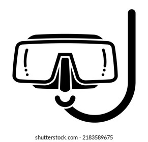 Flaches Symbol einer Tauchmaske, Tauchsymbol 