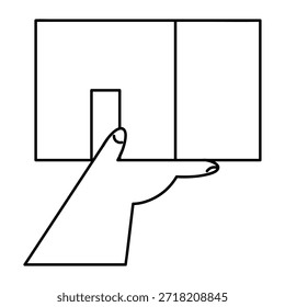 Icono plano de una caja de cartón sellada para el embalaje y el envío