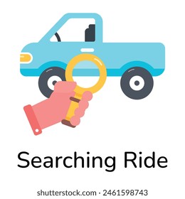 Here’s a flat icon of searching ride 