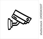 Flat icon of security camera vector