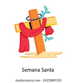 Here’s a flat icon of semana santa