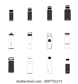 Flat icon set 2 - Hot and Cool bottle,design vector