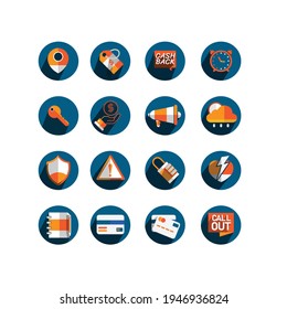 Flat Icon Set Business-Werbung
