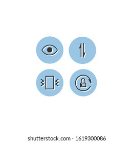 Flat icon set business collection vector