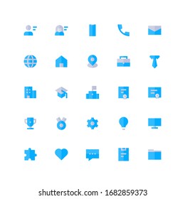 flat icon set curriculum vitae/ resume
