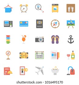 
Flat Icon Set of Hotels and Restaurants 
