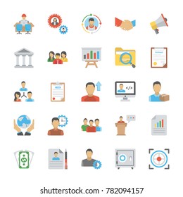 Flat Icon Set of Human Resource