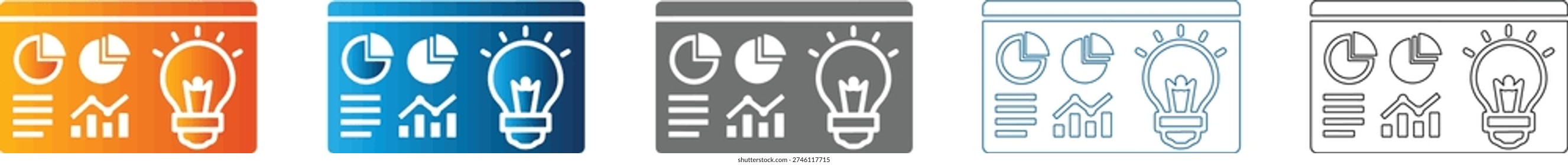 Flat icon set of people with light bulb, teamwork and collaboration symbols, solid black vector icons isolated on white background.