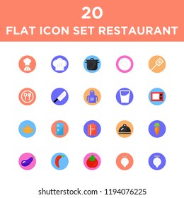 Flat Icon Set Restaurant