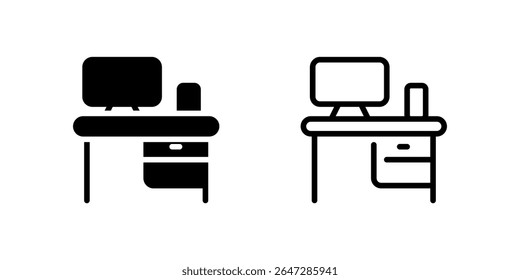 A flat icon set showing various tidy workspace layouts ideal for remote and creative professionals. - Powered by Shutterstock - Get 15% off with code: PIKWIZARD15