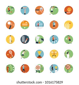 Flat Icon Set of Sports Icon 