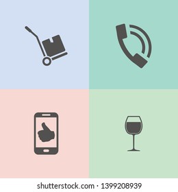 

Flat icon set for web design. Communication icons set. Media icons set. Business icons design. Flat design. Network icons set. Vector graphic. Mobile icon

