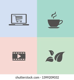 

Flat icon set for web design. Communication icons set. Media icons set. Business icons design. Flat design. Network icons set. Vector graphic. Mobile icon

