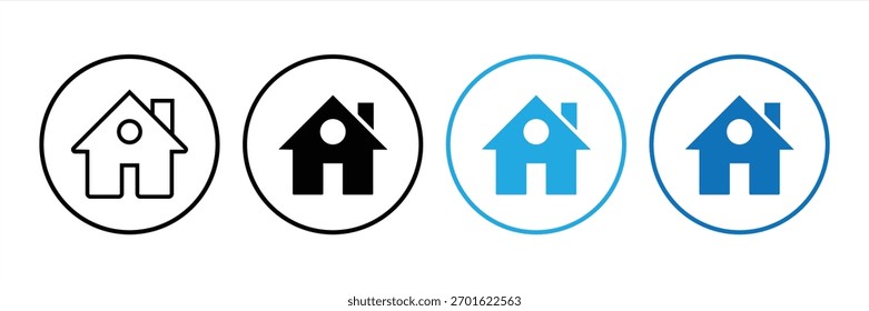 Conjunto de iconos planos de Web página de inicio para App y Sitios web, aislados sobre fondo blanco, Ilustración vectorial