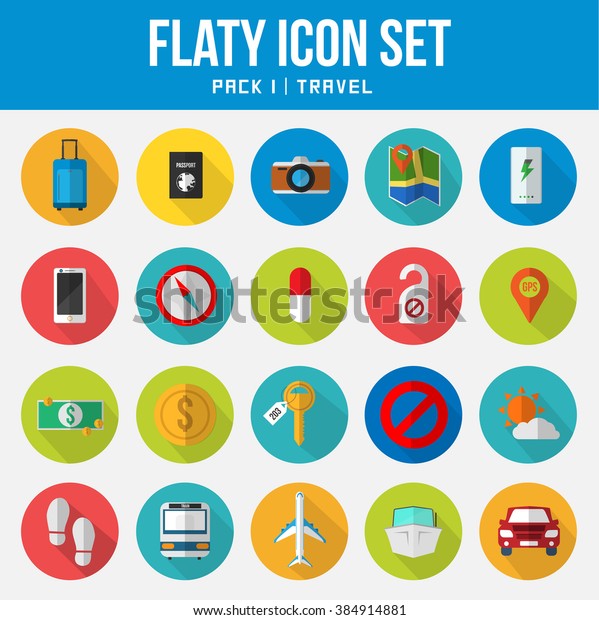 Flat Icon sets pack\
Travel